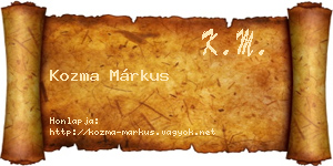 Kozma Márkus névjegykártya
